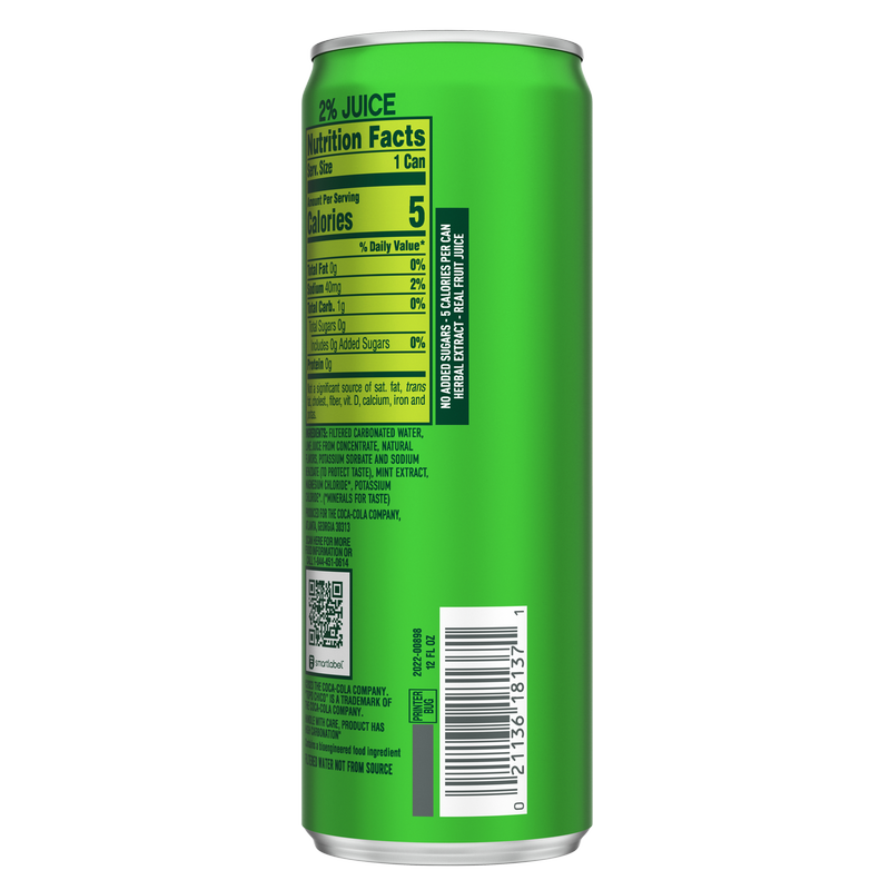 Topo Chico Sabores Lime Mint 12oz Can