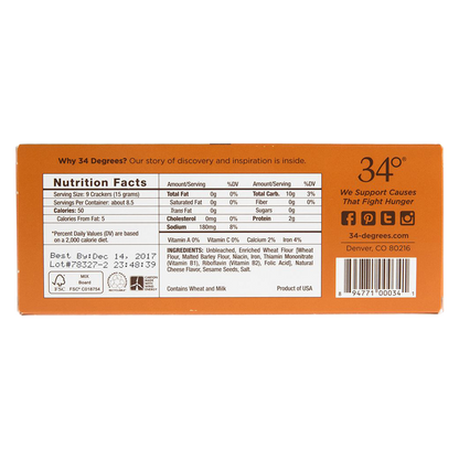 34° Natural Crackers 4.5oz