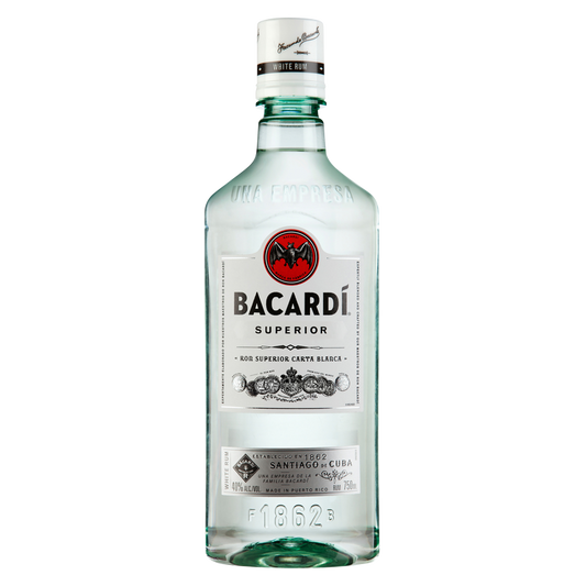 Bacardi Superior White Rum Plastic 750ml (80 Proof)
