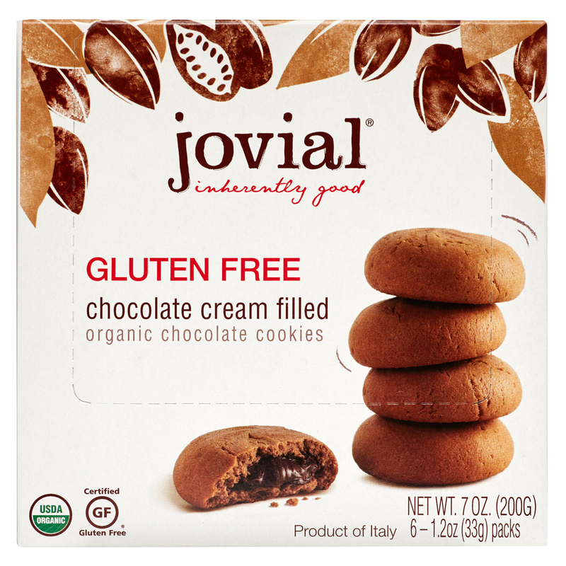 Jovial Gluten-Free Chocolate Cream Filled Organic Chocolate Cookies 7oz