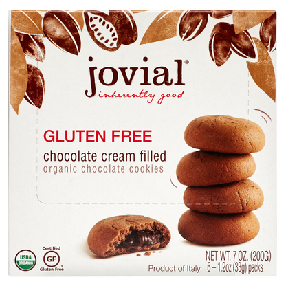 Jovial Gluten-Free Chocolate Cream Filled Organic Chocolate Cookies 7oz