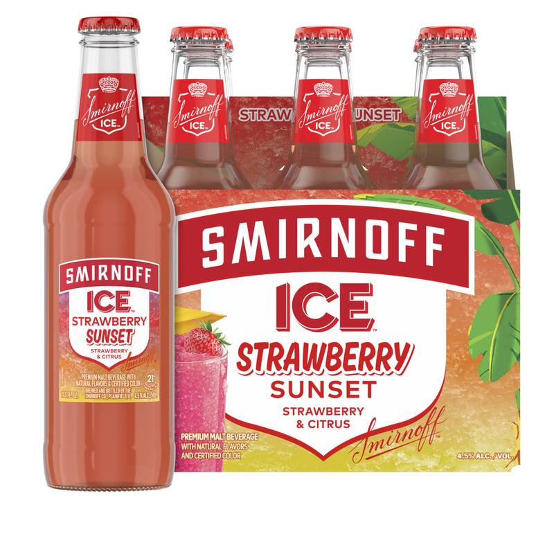 Smirnoff Ice Strawberry Sunset 6pk 11.2oz Bottle