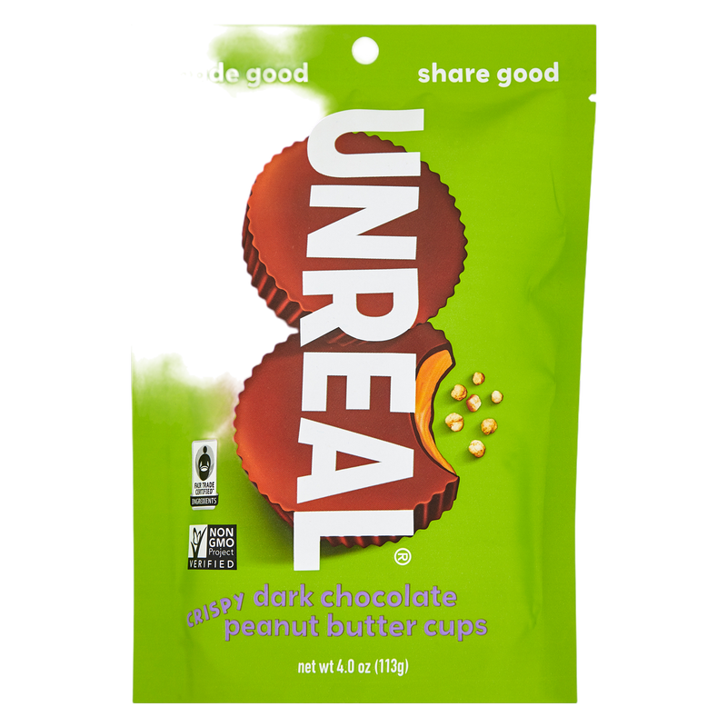 Unreal Crispy Dark Chocolate Peanut Butter Cups 4oz