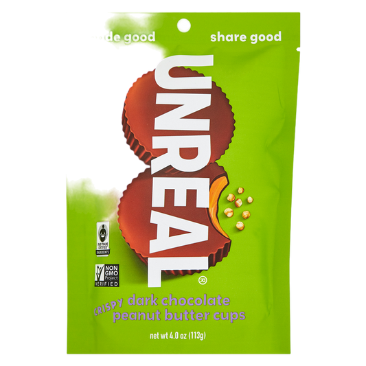 Unreal Crispy Dark Chocolate Peanut Butter Cups 4oz
