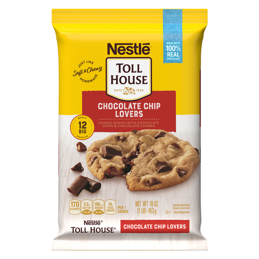 Nestle Toll House Ultimates Chocolate Chip Lovers Cookie Dough - 12ct /16oz