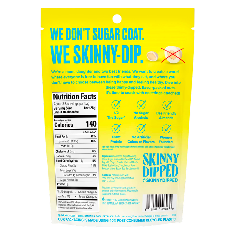 SkinnyDipped Yogurt Lemon Bliss Almonds, 3.5oz