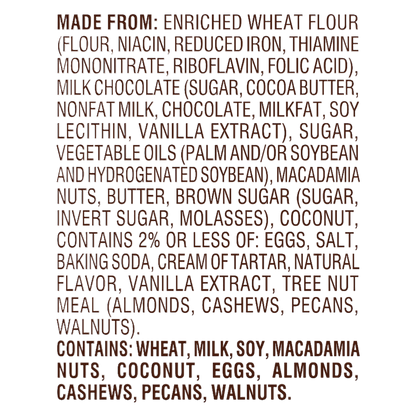 Pepperidge Farm Sausalito Milk Chocolate Macadamia Cookies, 7.2oz