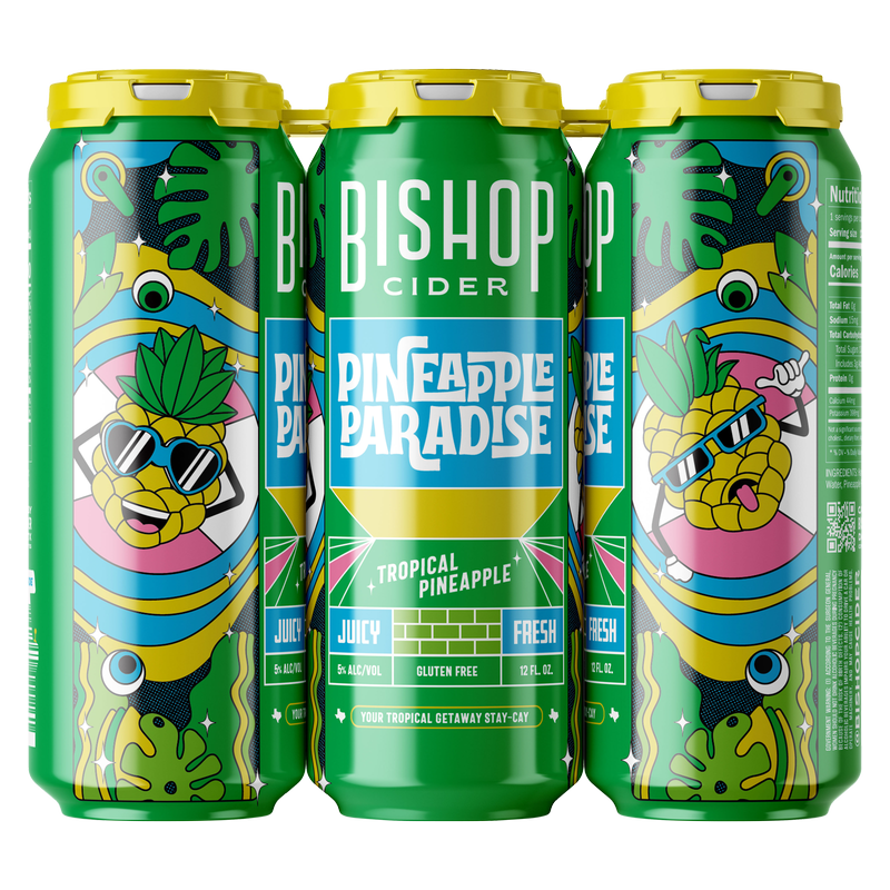 Bishop Cider Pineapple Paradise 6pk 12oz Can 5% ABV