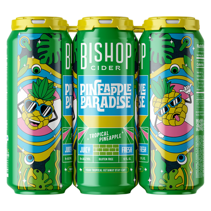 Bishop Cider Pineapple Paradise 6pk 12oz Can 5% ABV