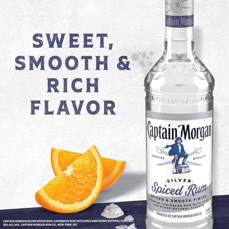 Captain Morgan Silver Spiced Rum 1.75L (70 proof)