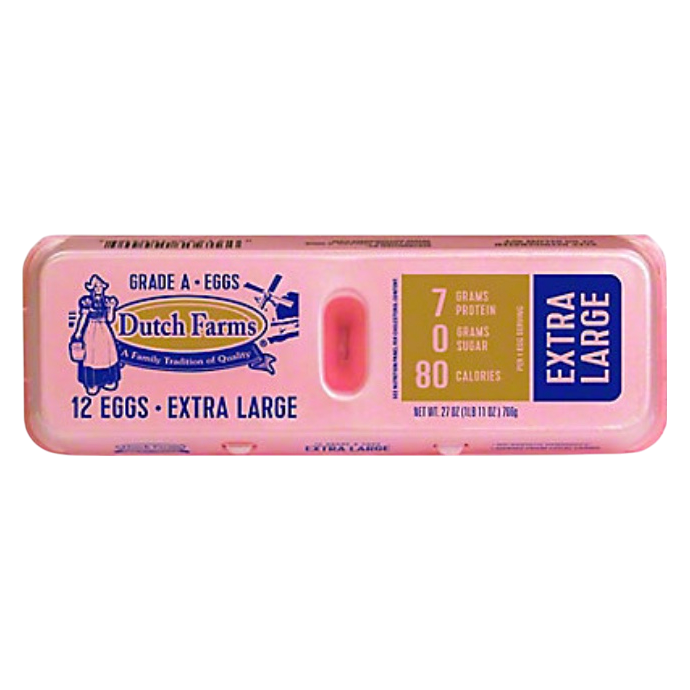 Dutch Farms Grade A Extra Large Eggs - 12ct