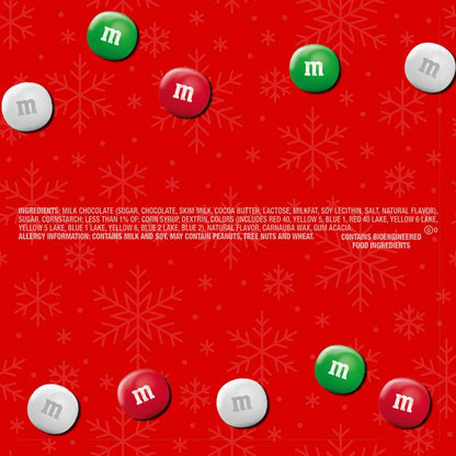 M&M'S Mint Chocolate Holiday Message Christmas Candy, Share Size, 2.83 oz