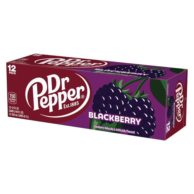 Dr Pepper Blackberry Soda 12pk 12oz Can