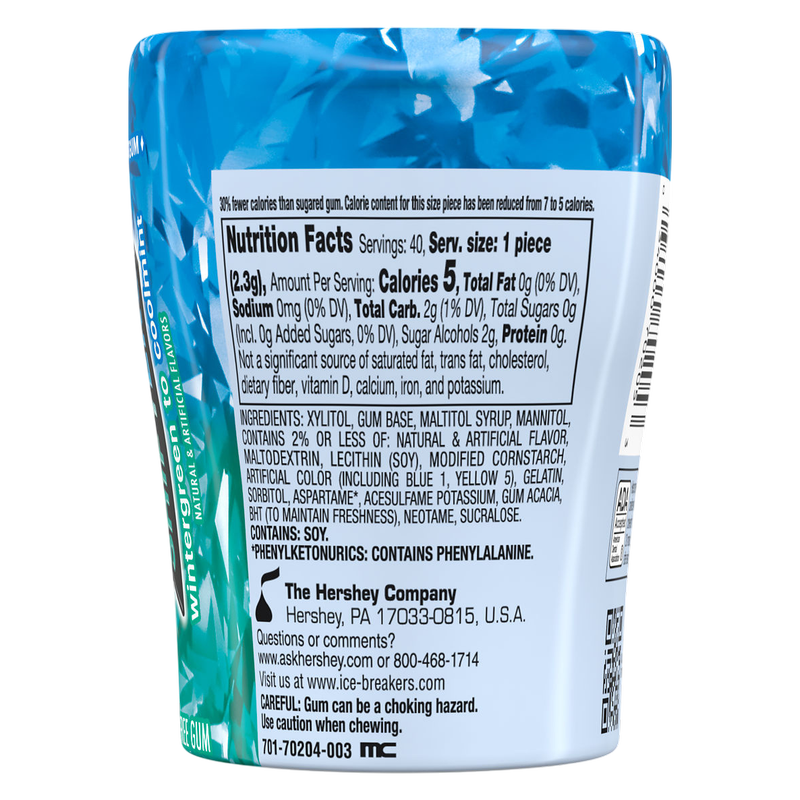 Ice Breakers Flavor Shifters Wintergreen to Coolmint Flavors Sugar-Free Gum Bottle Pack, 3.24 oz