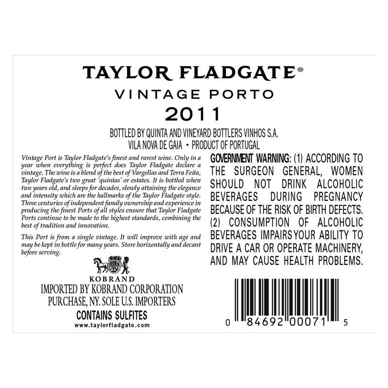 Taylor Fladgate Vintage Port 750ml