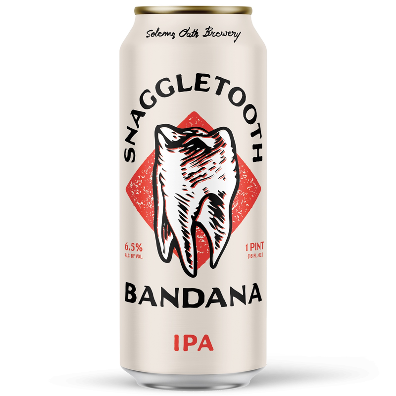 Solemn Oath Snaggletooth Bandana IPA 4pk 16oz Can 6.5% ABV