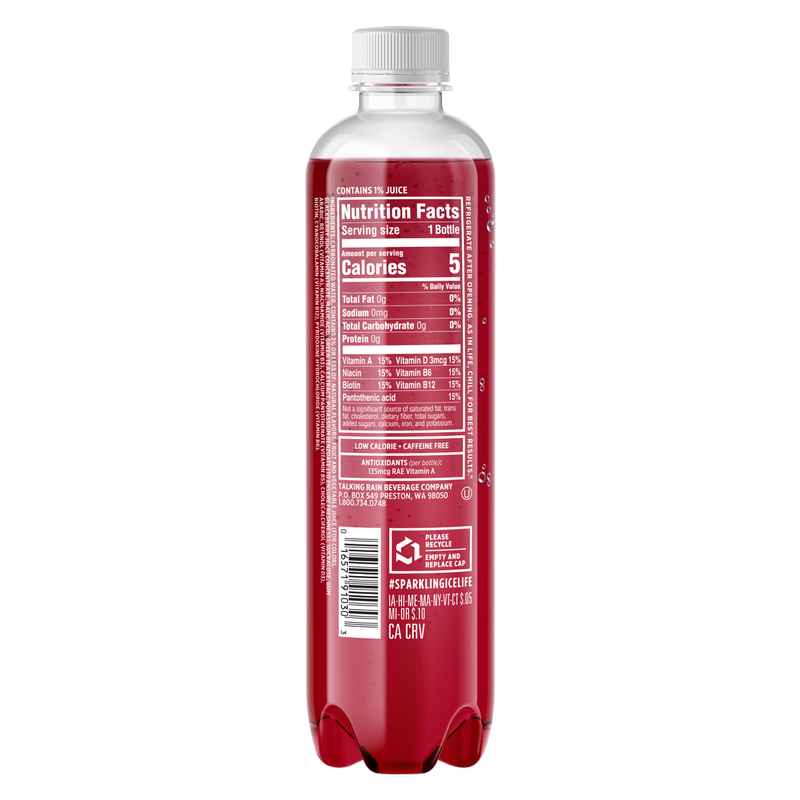 Sparkling Ice Black Raspberry Sparkling Water 17oz Btl