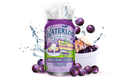 Waterloo Huckleberry Cobbler Sparkling Water 12pk 12oz Can