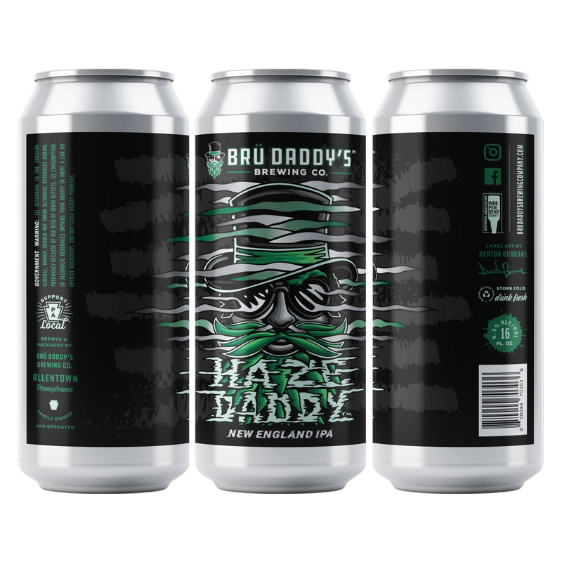 Bru Daddy's Haze Daddy IPA 4pk 16oz Can 6.3% ABV