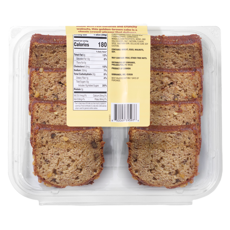 Crave Shoppe Banana Nut Cake - 8 ct