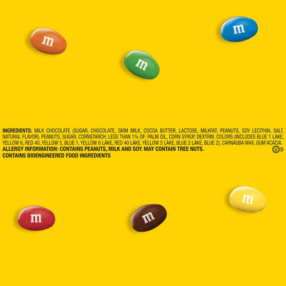 M&M's Peanut Milk Chocolate Candies Share Size, 3.27oz