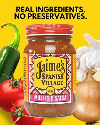 Jaime's Spanish Village Mild Red Salsa, 16oz.