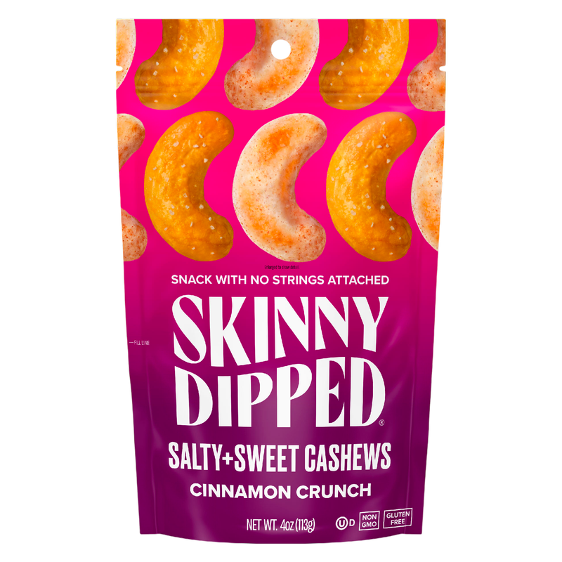SkinnyDipped Cinnamon Crunch Cashews, 4oz
