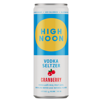 High Noon Cranberry Vodka Seltzer 4pk 12oz Cans