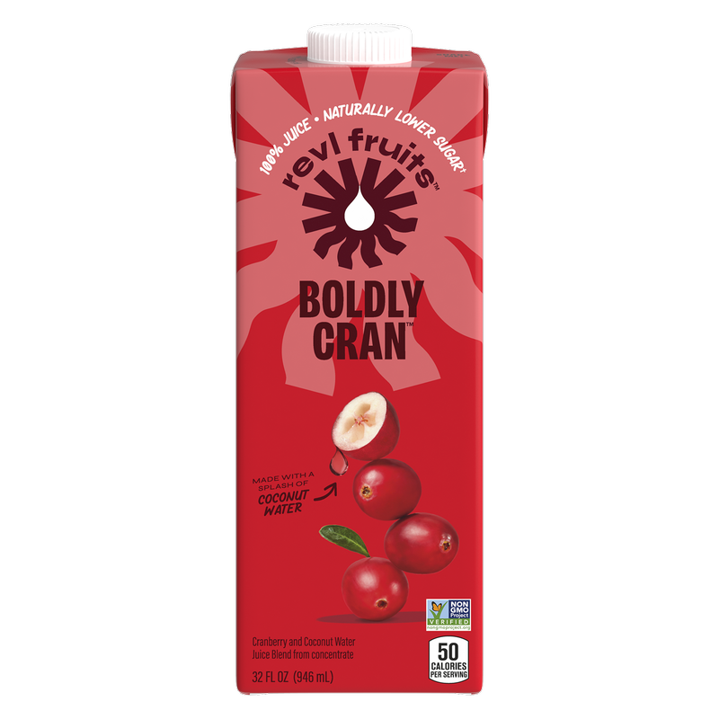 REVL Fruits 100% Boldly Cran Juice 32oz Carton