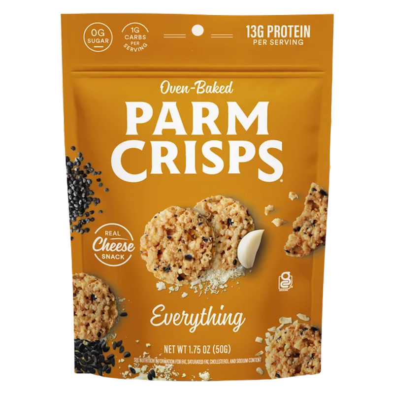 ParmCrisps Gluten-Free Everything Oven-Baked Parm Crisp Cheese Crackers, 1.75 oz