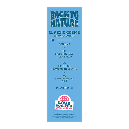 Back To Nature Classic Crème Sandwich Cookies, 9oz
