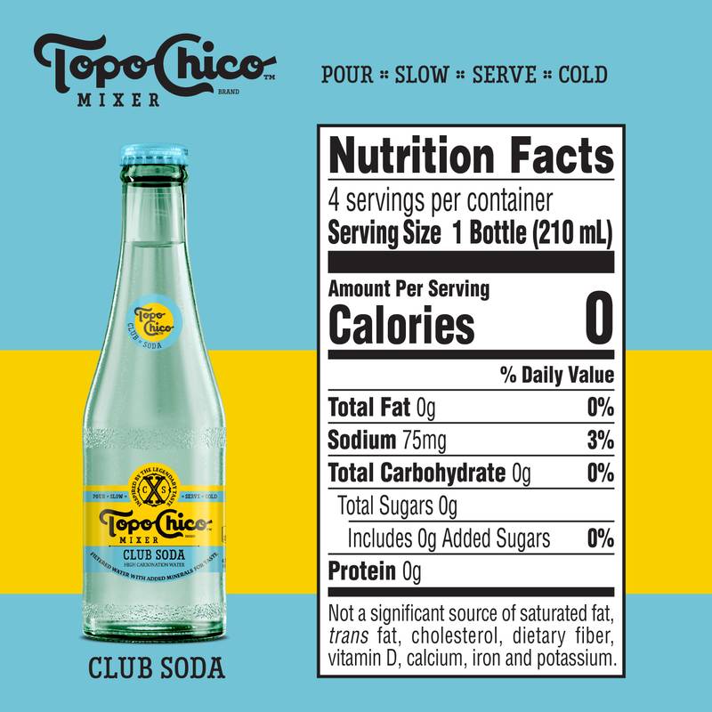 Topo Chico Mixer Club Soda 4pk 7.1oz Glass Bottle