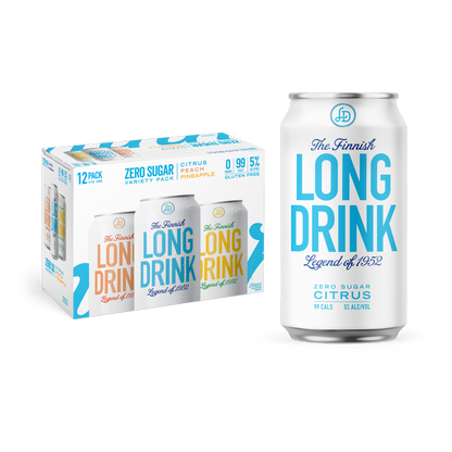 Long Drink Zero Sugar Variety 12 Pack 12oz Can 5% ABV