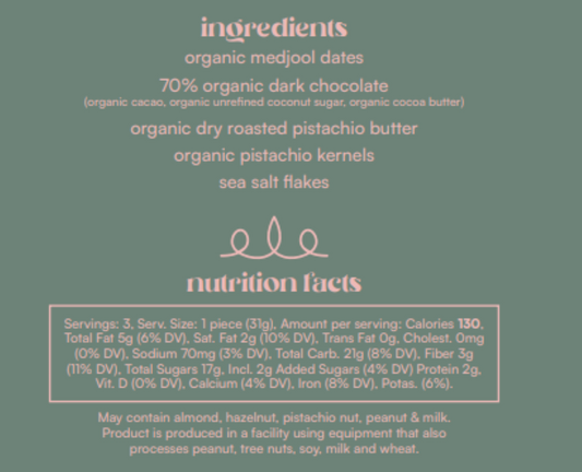 Gato Dates Chocolate Covered Dates with Pistachio Butter, 3.791 oz