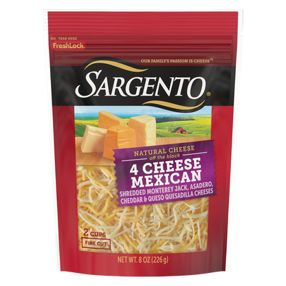 Sargento Finely Shredded 4 Cheese Mexican Natural Cheese - 8oz