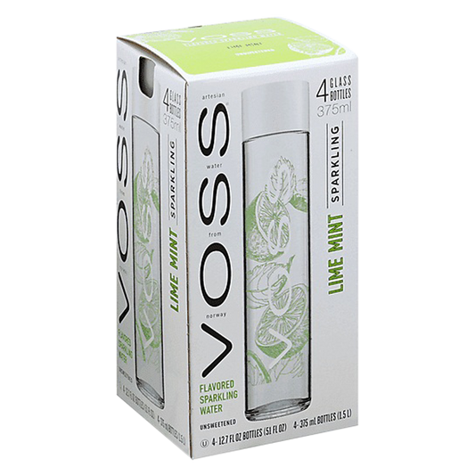 Voss Sparkling Lime Mint 4pk 375ml