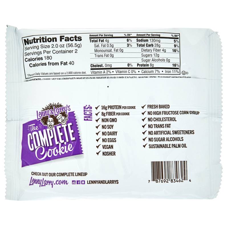 Lenny & Larry's The Complete Cookie Oatmeal Raisin 4oz