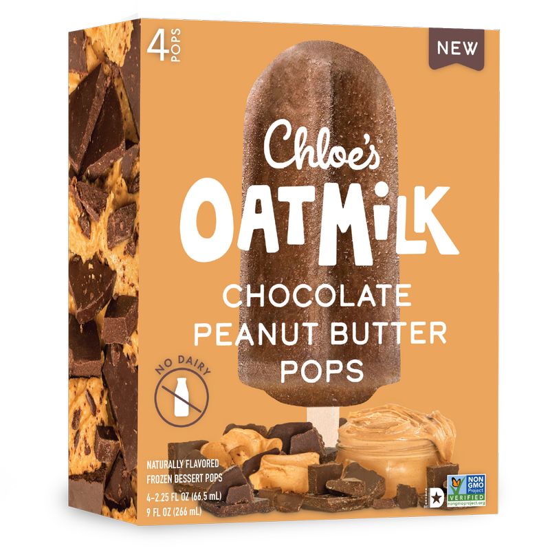 Chloe's Frozen Oatmilk Chocolate Peanut Butter Non-Dairy Bars 4ct