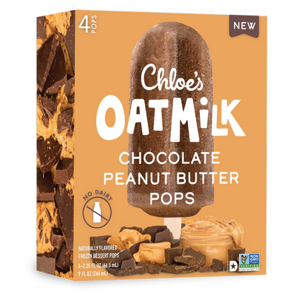 Chloe's Frozen Oatmilk Chocolate Peanut Butter Non-Dairy Bars 4ct
