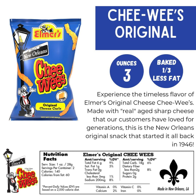 CheeWees - Original Cheese, 3 oz