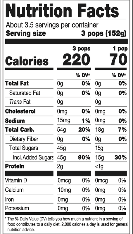 Trolli Frozen Gummi Ice Pops Chewy Sour Gummy Candy Frozen Dessert Snacks, Grape Strawberry, 10 Count