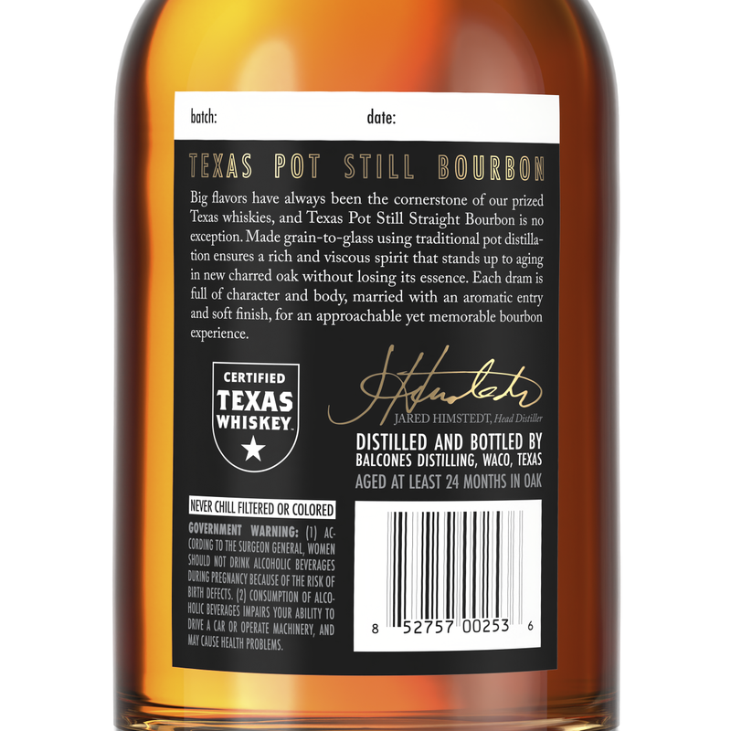 Balcones Texas Pot Still Bourbon 750ml