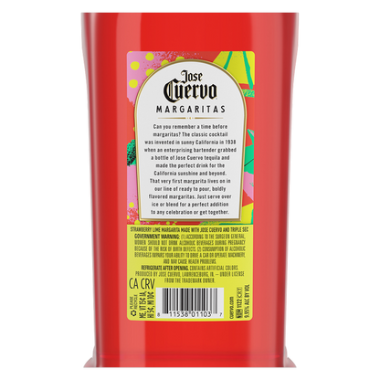 Jose Cuervo Authentic Margarita Strawberry Lime Ready to Drink Cocktail 1.75L 9.5% ABV