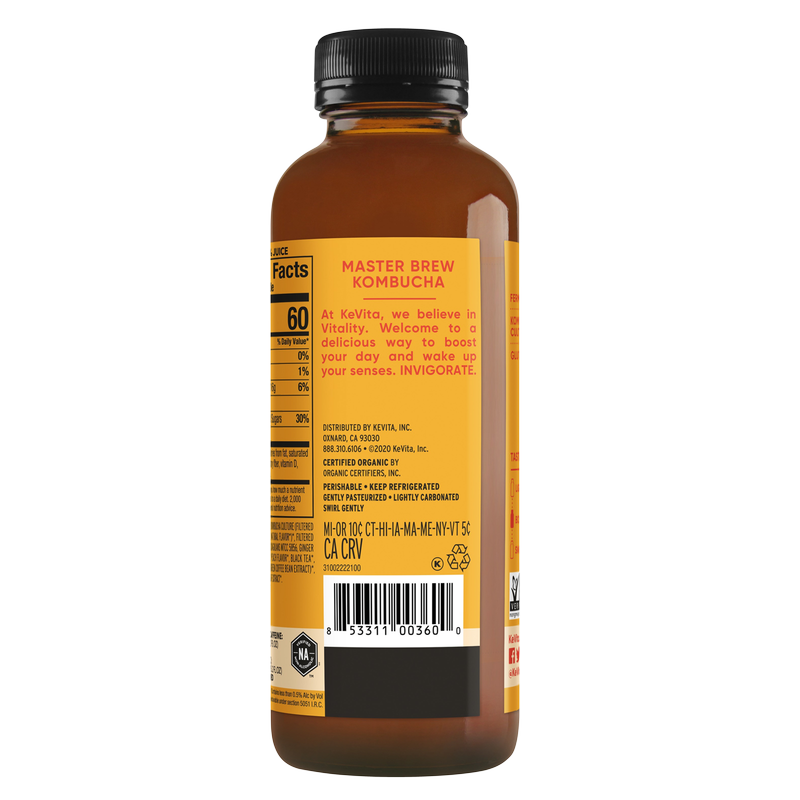 Kevita Pineapple Peach Kombucha 15.2oz Btl