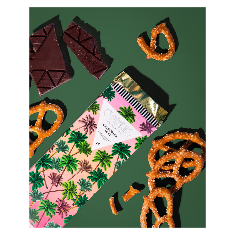 Compartés California Love Pretzel Dark Chocolate Bar 3oz