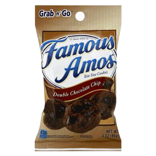 Famous Amos Double Chocolate Chip Cookies 3oz