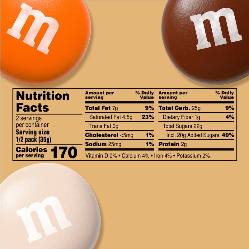 M&M’S® Pumpkin Pie Milk Chocolate Candies Share Size 2.47oz