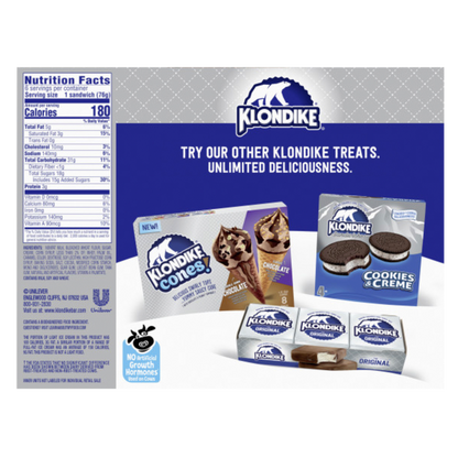 Klondike Classic Vanilla Ice Cream Sandwiches 6ct