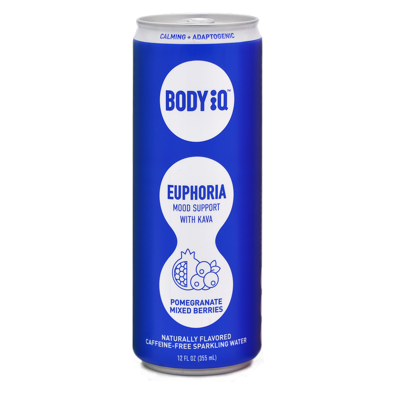 Body iQ Kava Pomegranate Mixed Berries Sparkling Water 12oz Can