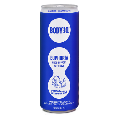 Body iQ Kava Pomegranate Mixed Berries Sparkling Water 12oz Can